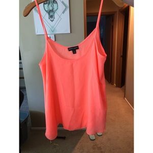 Neon pink/coral tank top
